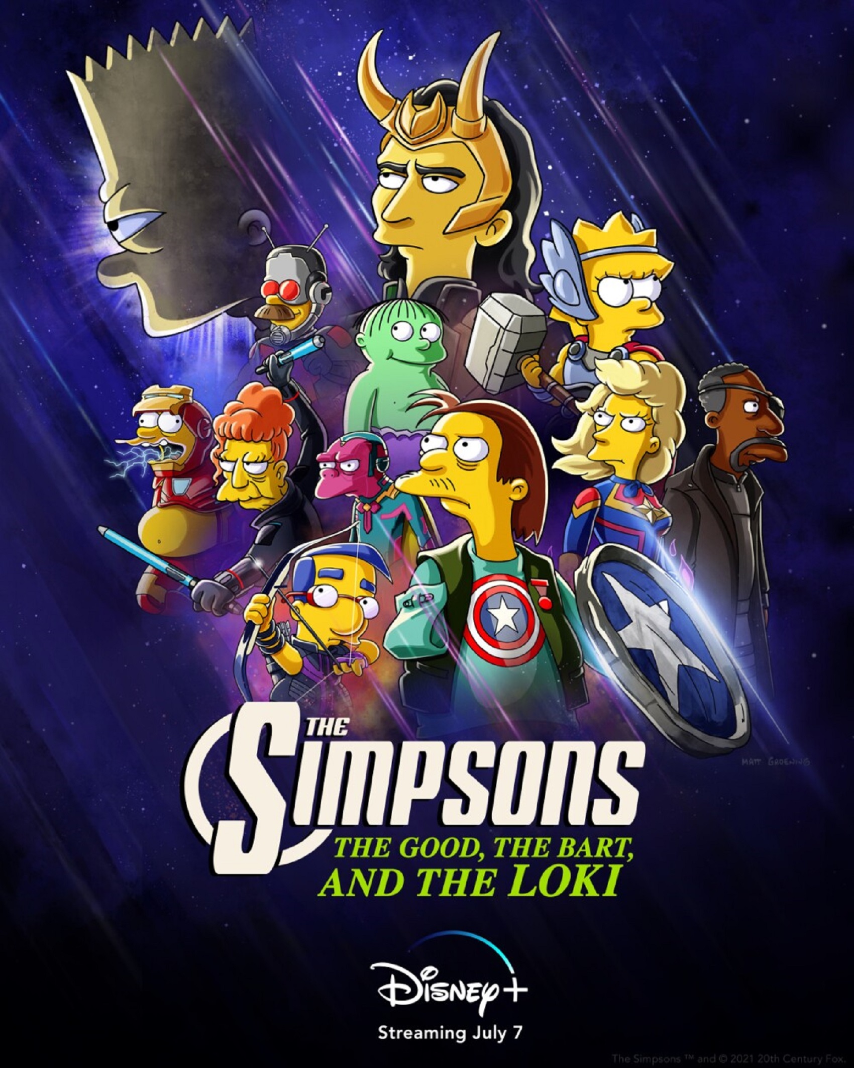 Disney Plus estrenó El Bueno, el Bart y el Loki, el corto inspirado en Marvel